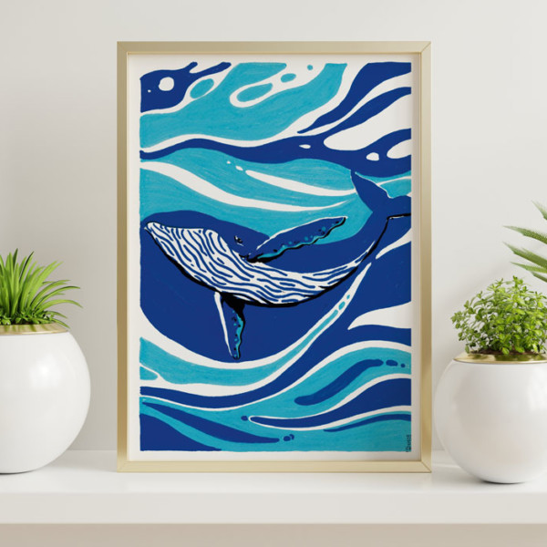 La baleine et les vagues